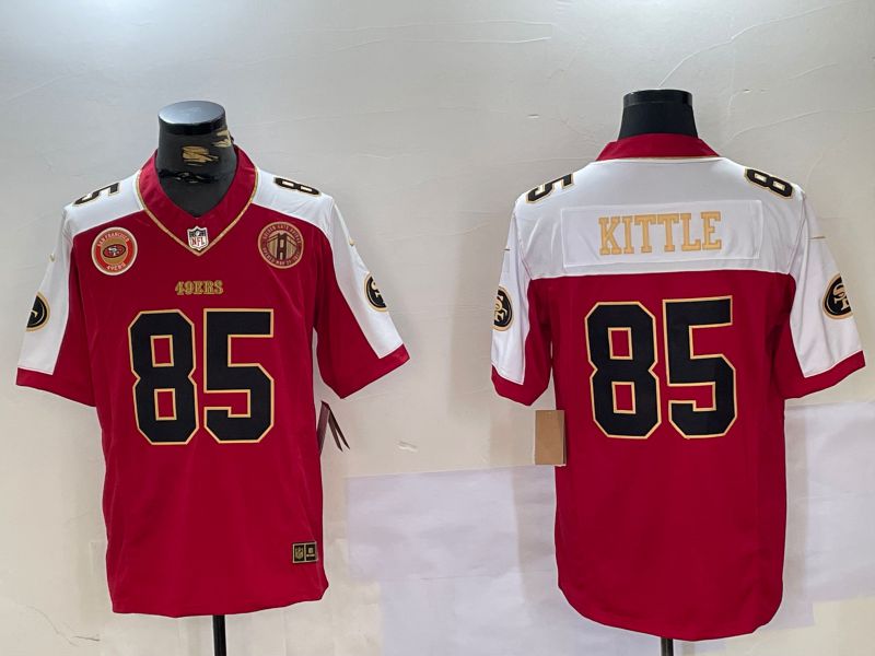 Men 2026 San Francisco 49ers #85 Kittle Red 3th generations Nike Limited NFL Jersey style 0057